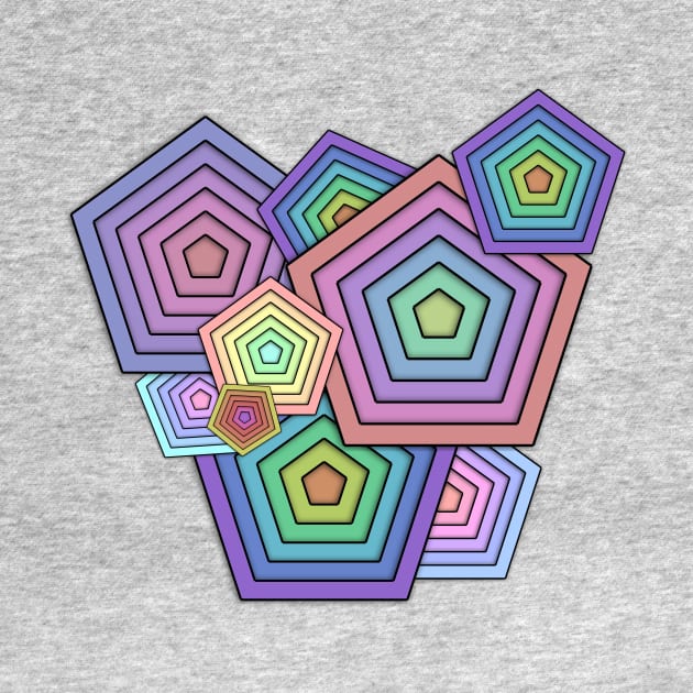 Pentagonal Harmony: An Abstract Fusion by EnjoyArty